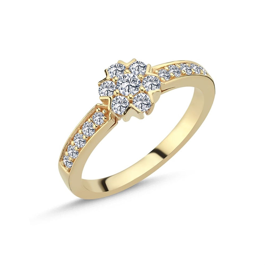 Fleur ring i 14 kt guld med 0,47 ct diamanter fra Nuran